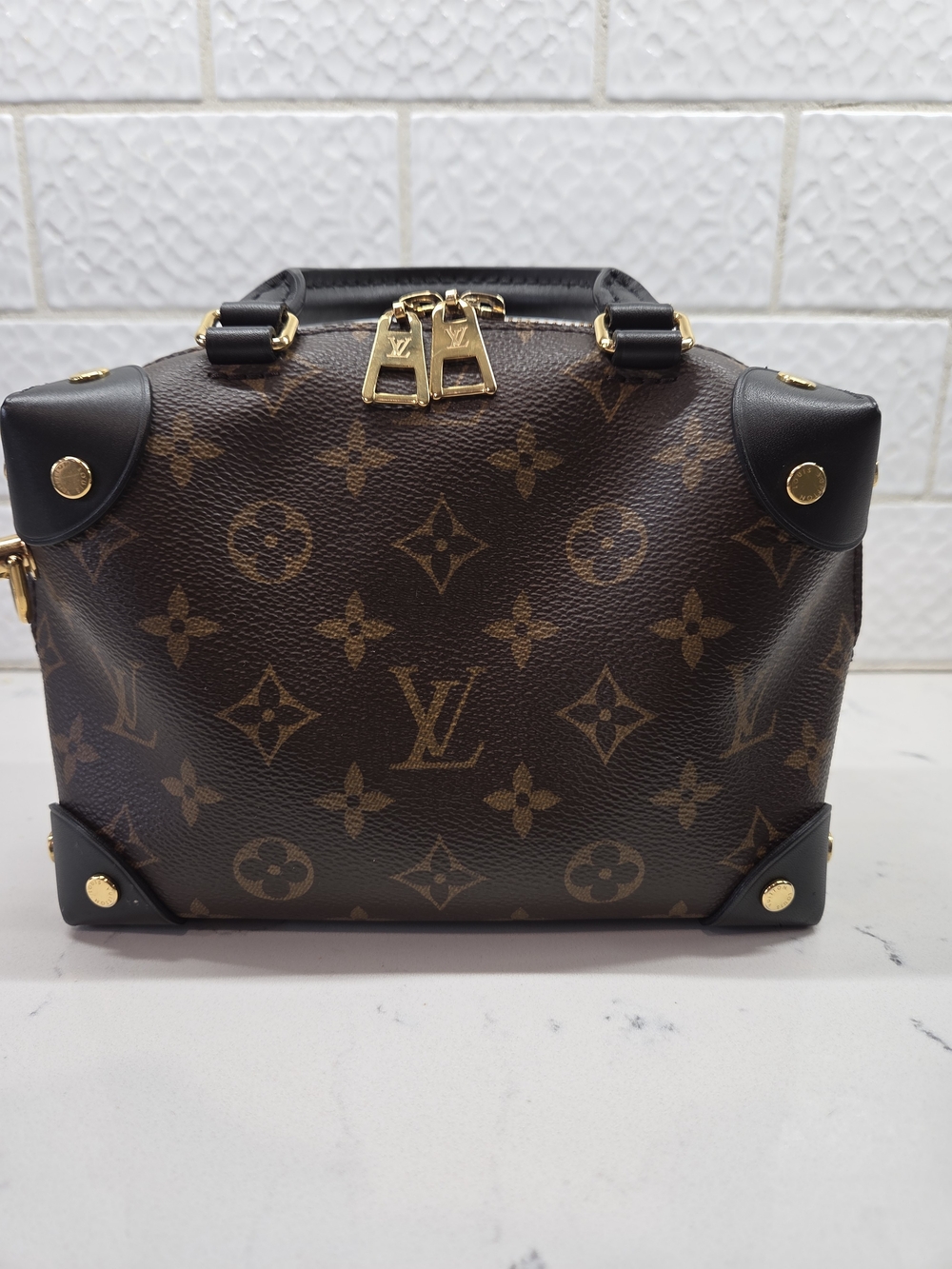 Louis Vuitton Monogram Petite Malle Souple Crossbody Bag - Excellent - Picture 12 of 16